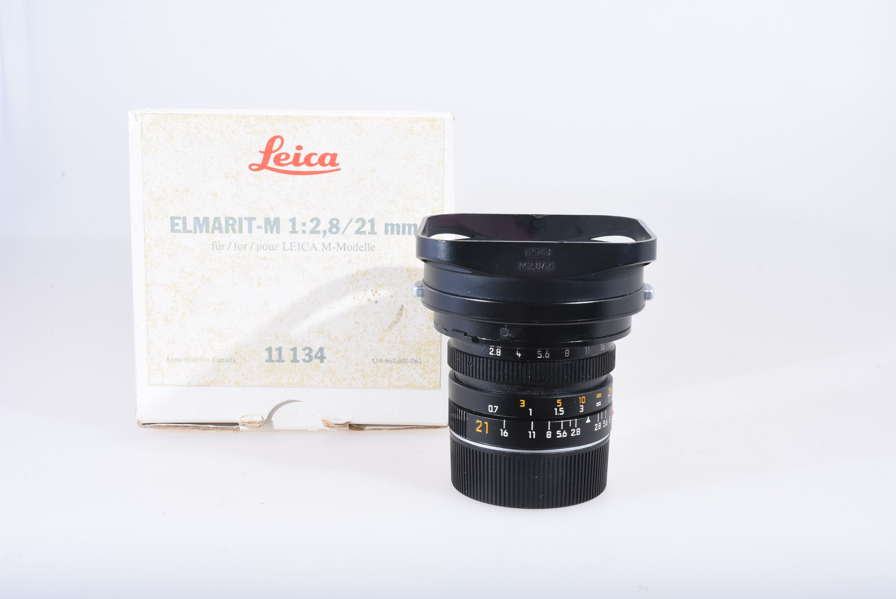 Leica M 21mm 1:2 Elmarit + Sucher + Sonnenblende