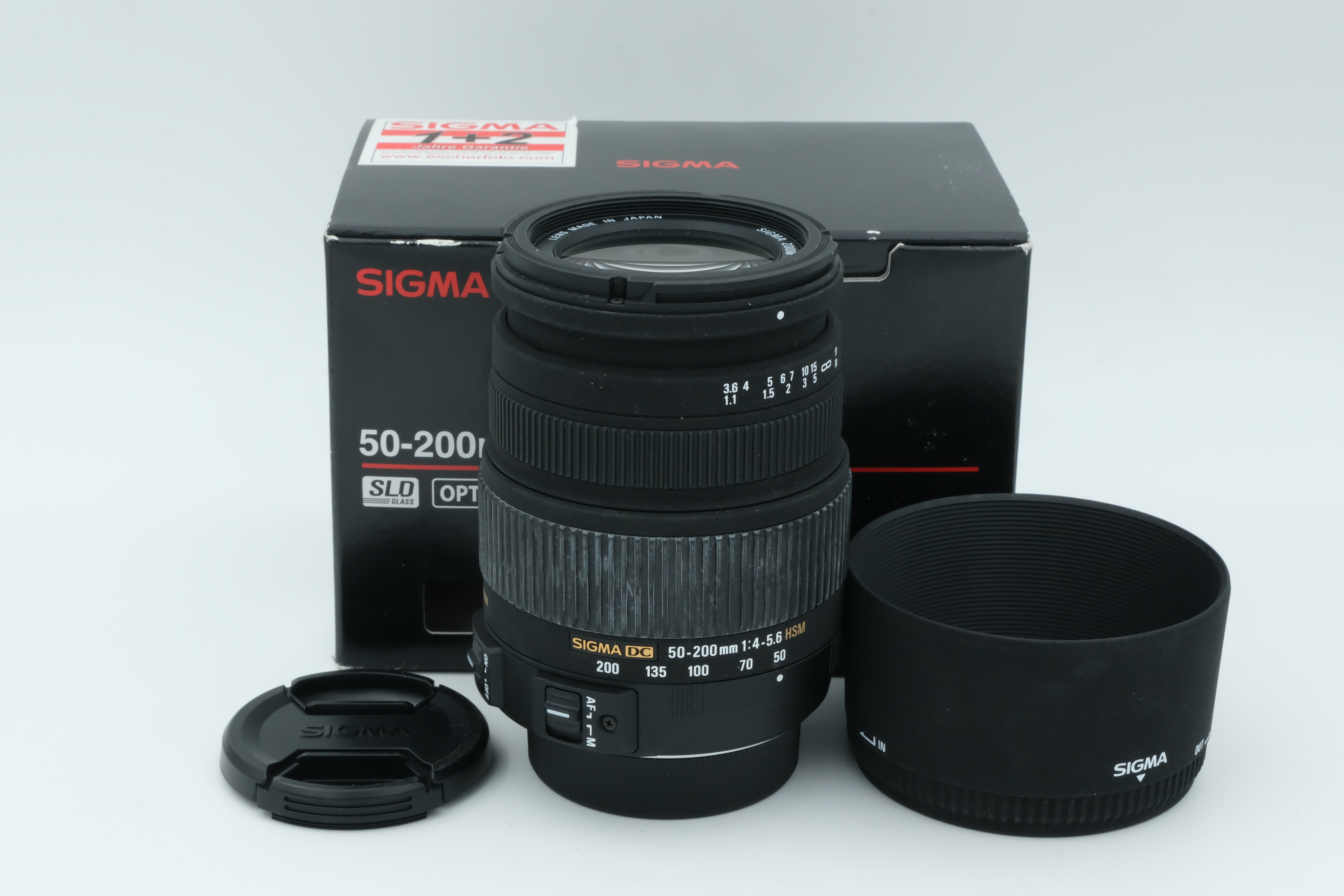 Sigma 50-200mm 4-5,6 HSM DC OS + Sonnenblende für Nikon Bild 01