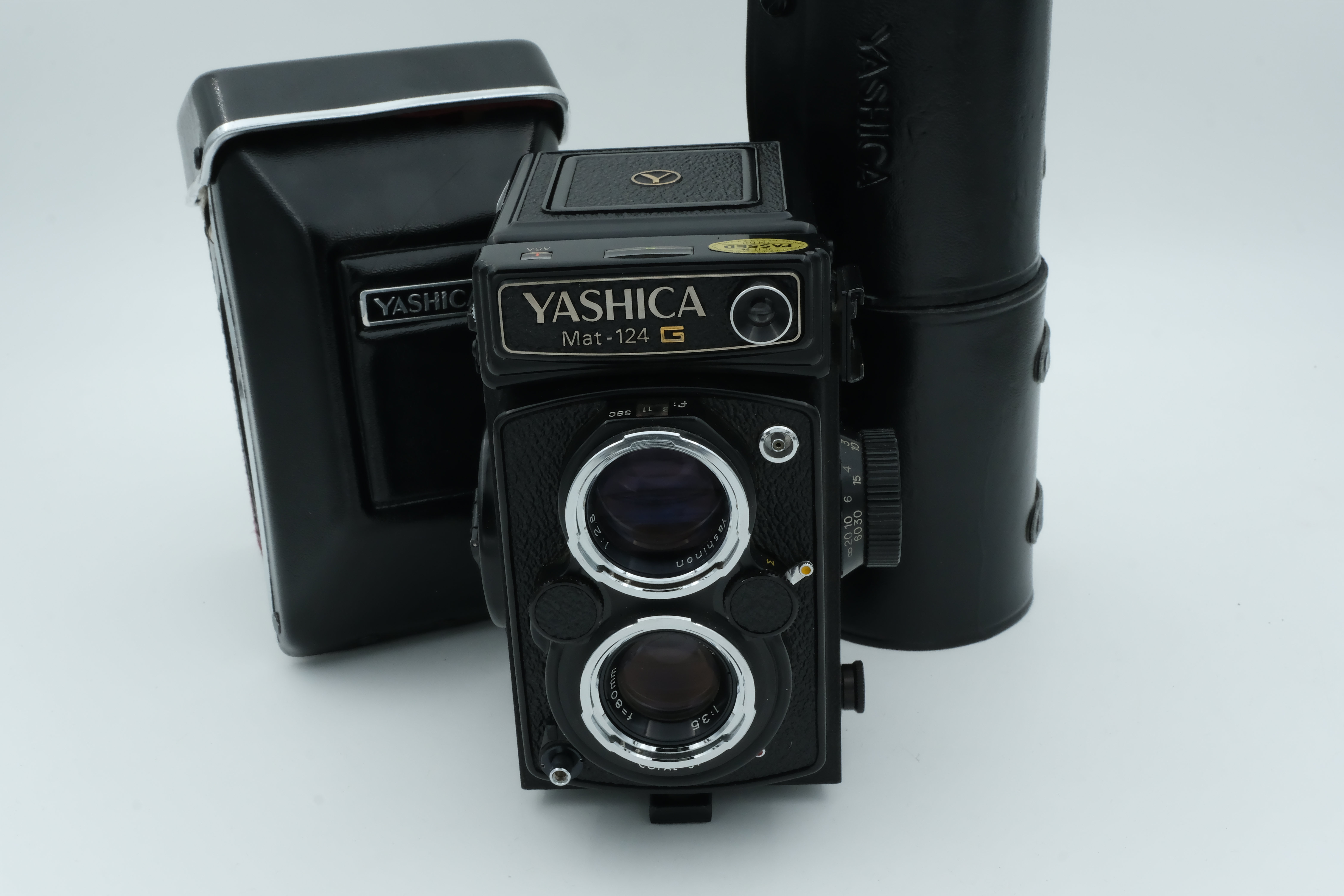 Yashica Mat 124 G 6x6 Kamera + Televorsatz + Weitwinkelvorsatz Bild 01