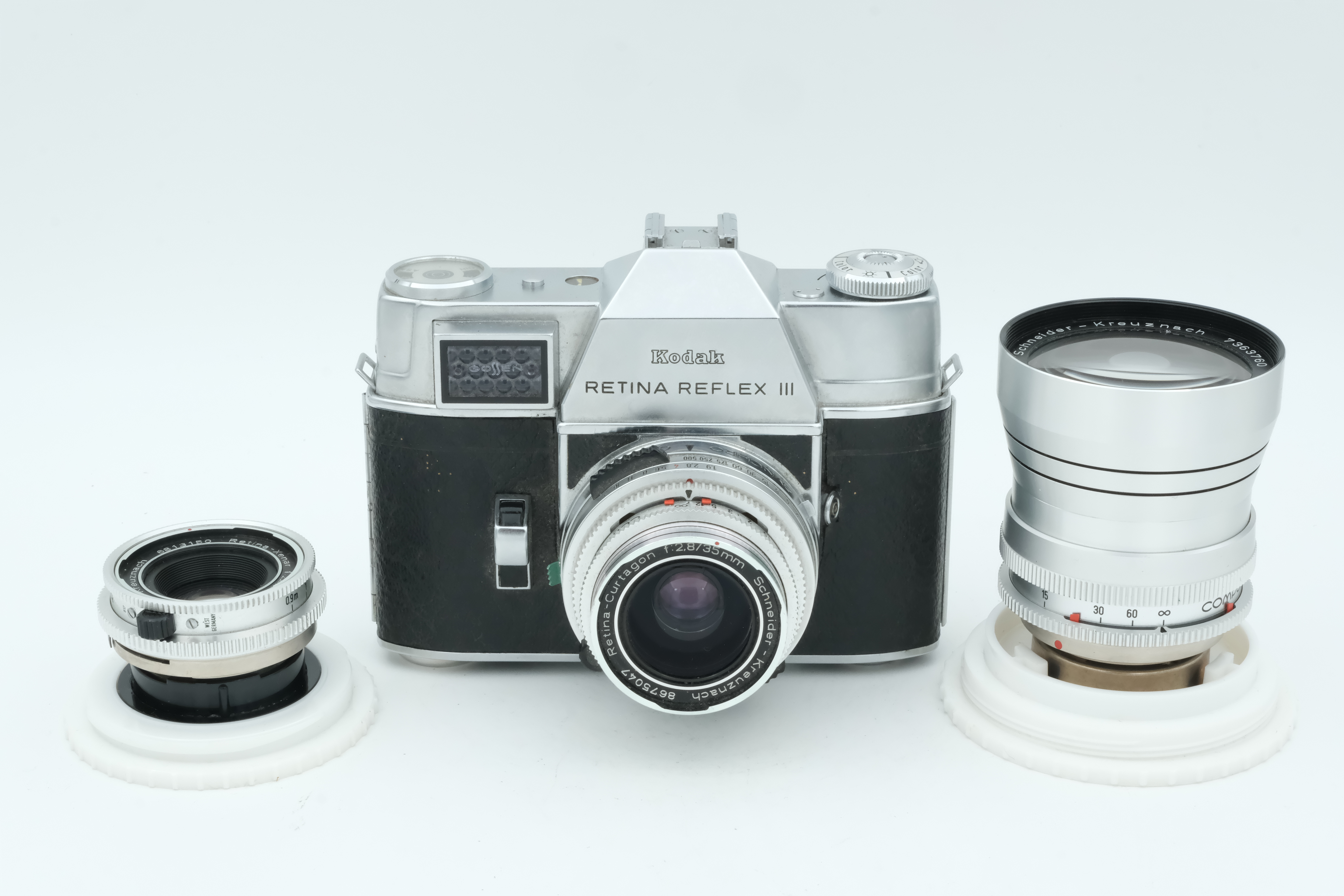 Kodak Retina Reflex III, Curtagon 35mm 2,8 + 135mm 4,0 + 50mm 2,8 Bild 01