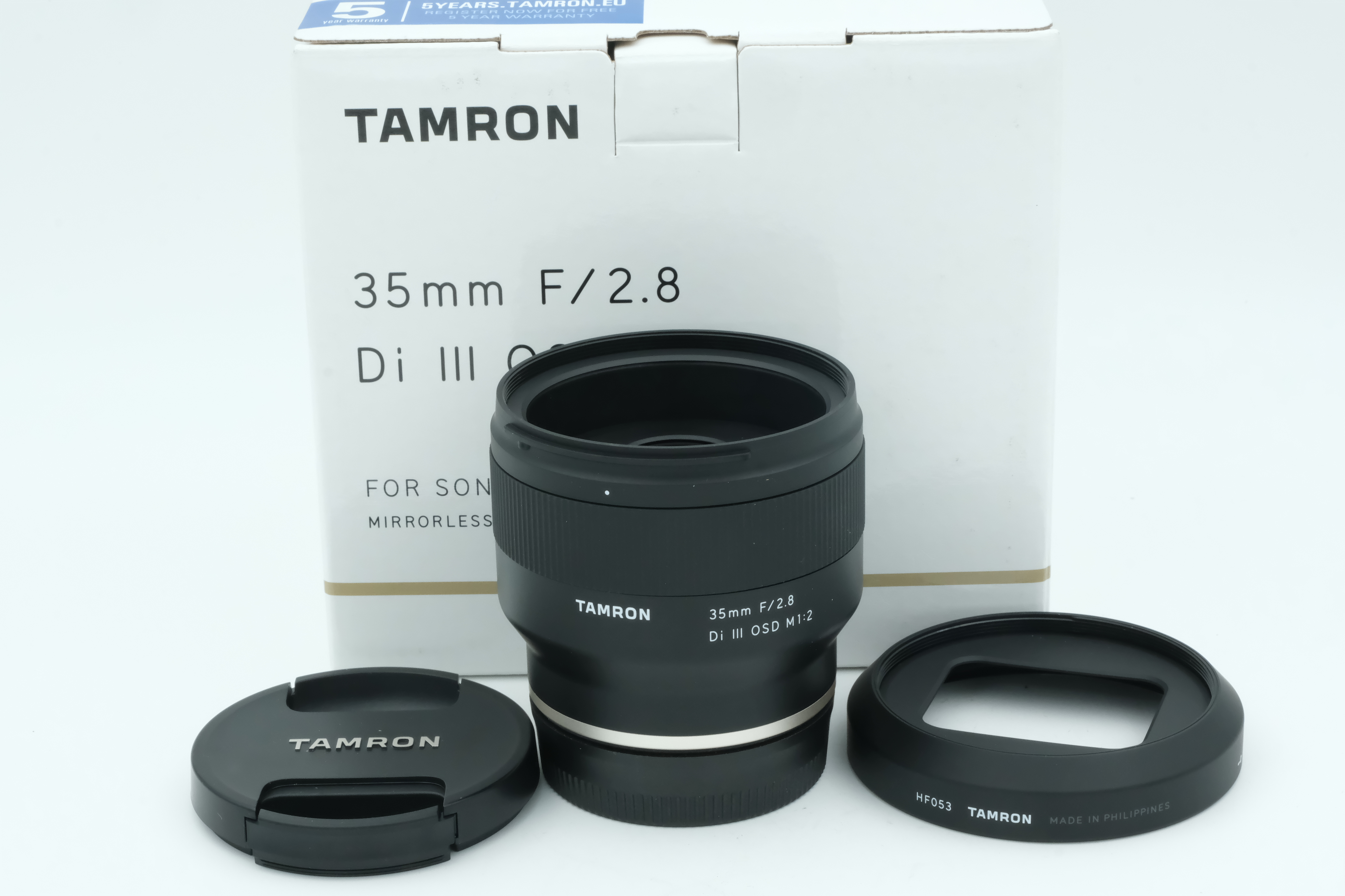 Tamron AF 35mm 2,8 Di III OSD M 1:2 + Sonnenblende für Sony E-Mount Bild 01