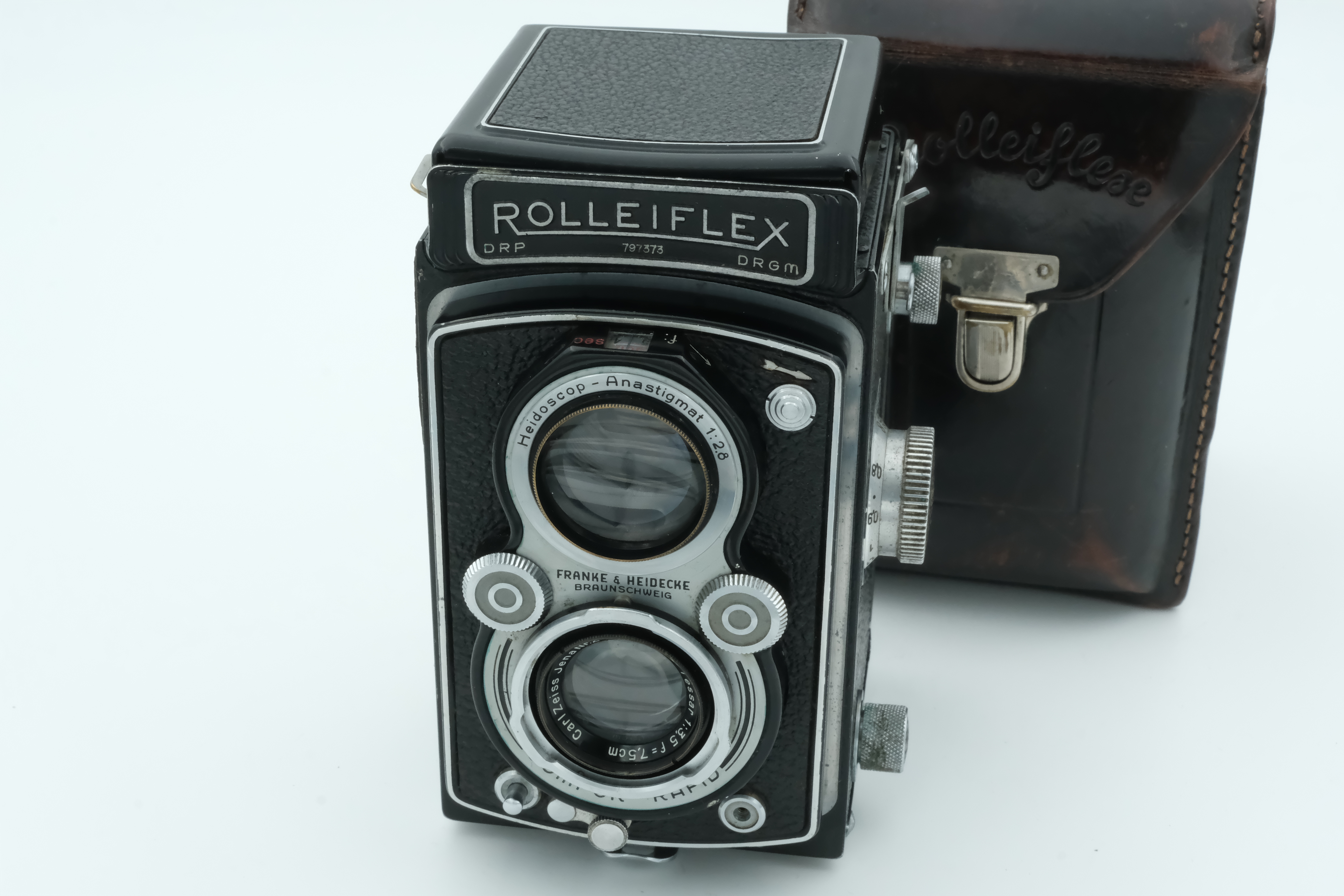 Rolleiflex Model K4 Tessar 75mm 3,5 Heidescop 2,8 + Tasche