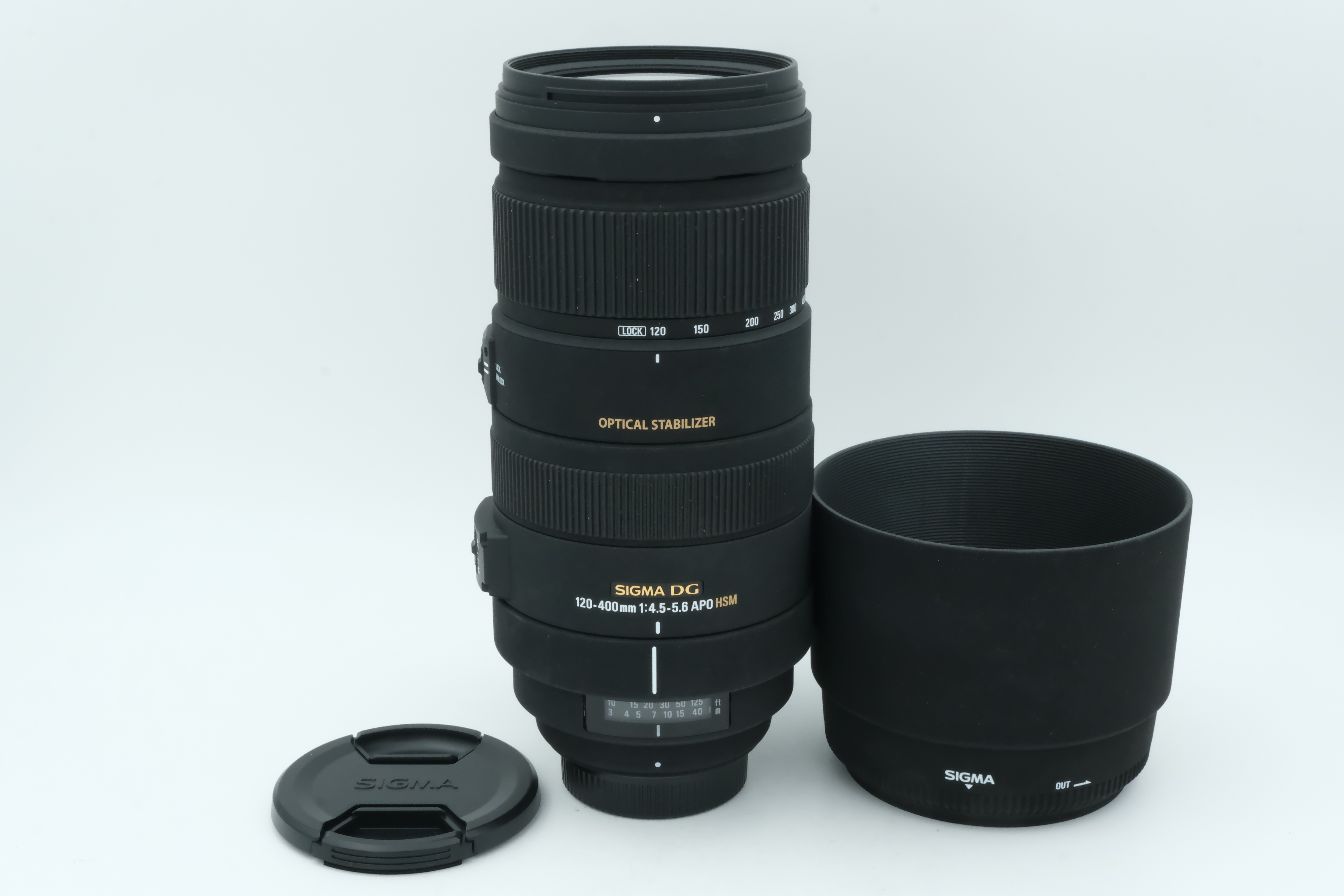 Sigma AF 120-400mm 4,5-5,6 OS DG HSM APO + Sonnenblende für Nikon Bild 01